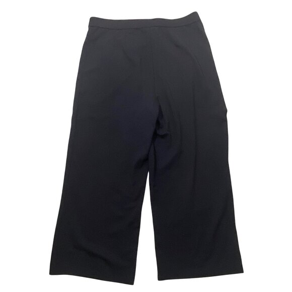 J. Jill Wearever Collection Womens pull on ponte knit Navy Wide Leg Pants Size M - Picture 2 of 8